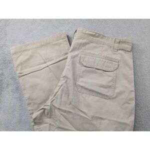 Mountain Club Mens Cargo Pants 40x32 Khaki Tan Cotton Straight Leg Utility Work